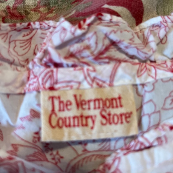Vtg VERMONT COMPANY STORE Size 1X PJ Pajama White & Red Button Front Bloomer USA - Picture 8 of 16